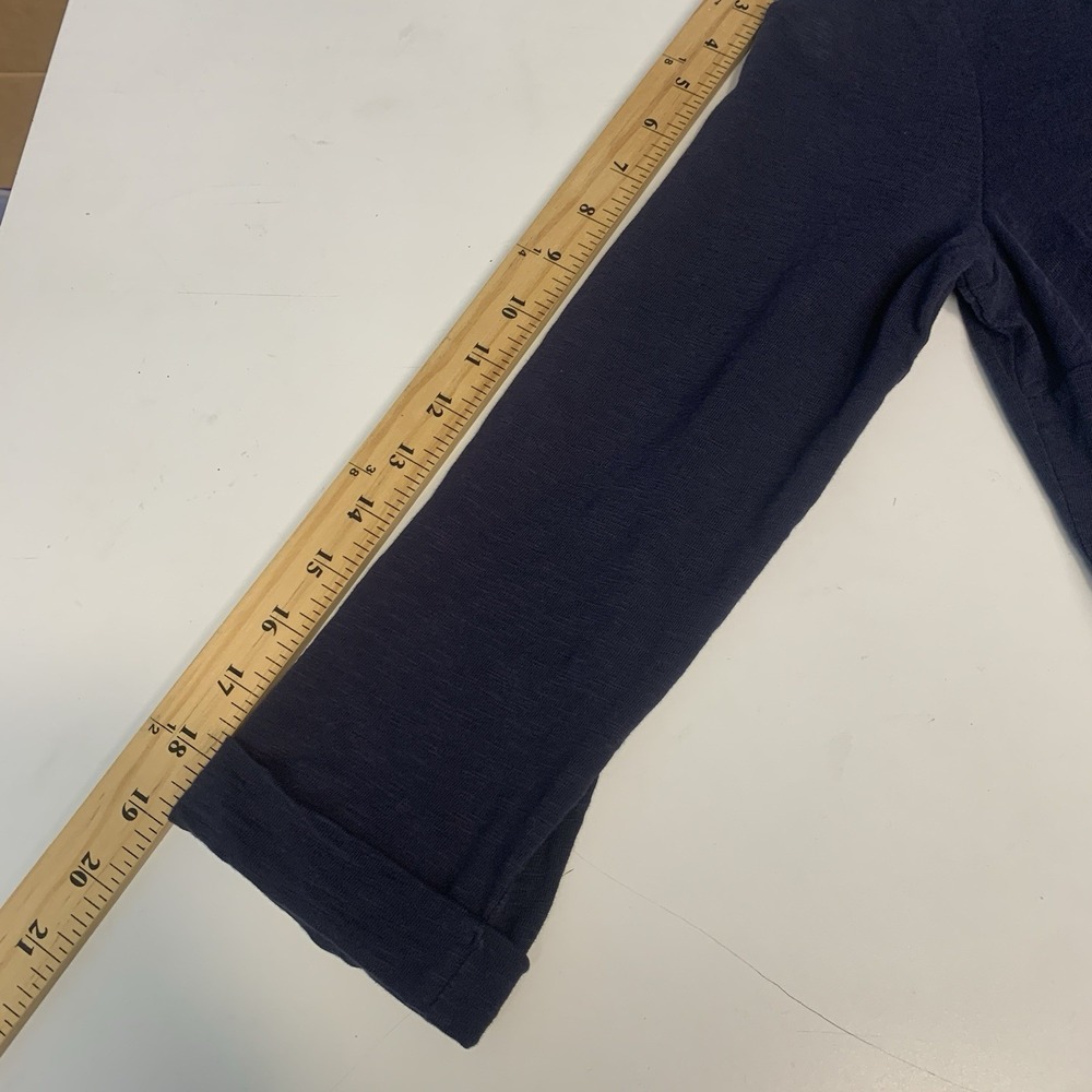 Boden Dress Womens 4R Casual Preppy Classic 3/4 Sleeves 100% Cotton Navy Pockets - Picture 8 of 8